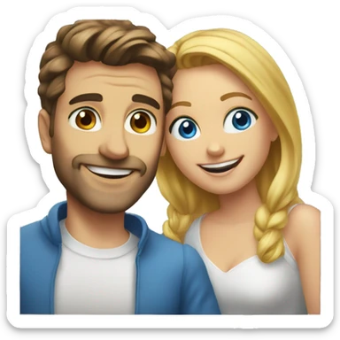 happy couple selfie by window boy blue eyes sticker