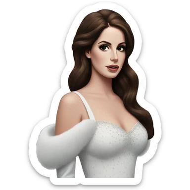 lana del rey in california snow sticker
