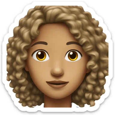young woman formula 1 driver with black curly hair and light brown skin sticker