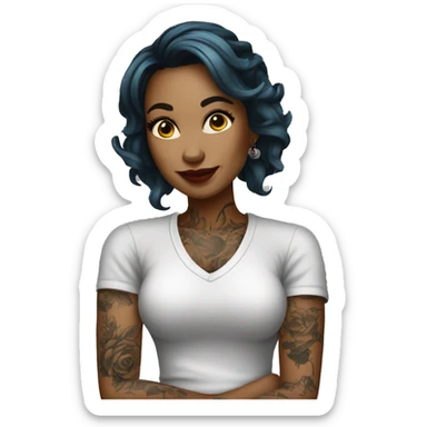 tattoo artist woman sticker