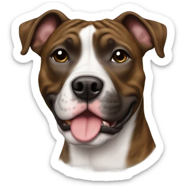 Brindle amstaff terrier  sticker