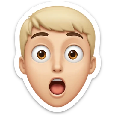 Someone who is so surprised they can’t contain it  sticker