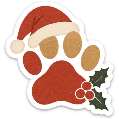 christmas paw,remove background sticker