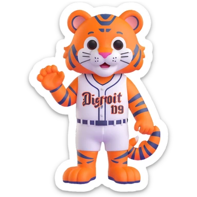 Detroit Tigers mascot sticker