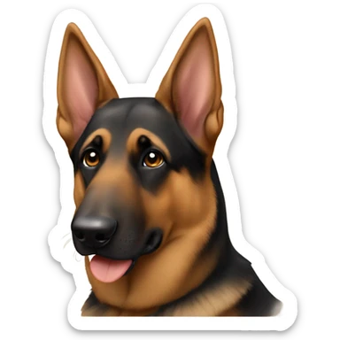 German shepard with Doberman coat sticker