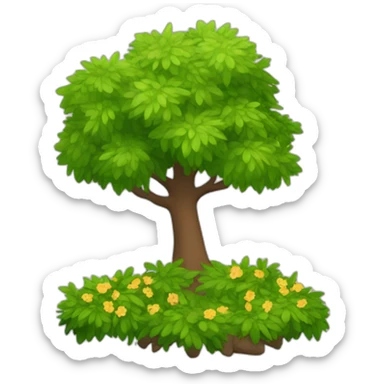 Jardín con arboles sticker