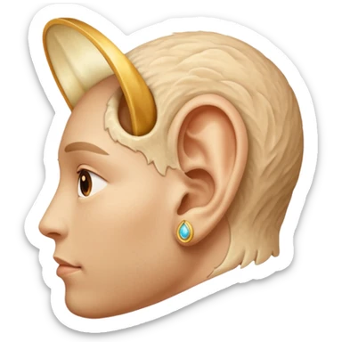 an ear praising God sticker