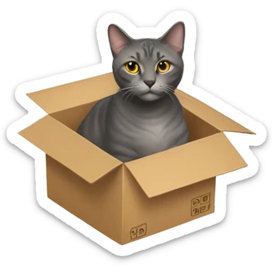 Catsnewkingin a box sticker