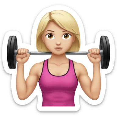 gym chica rubia pesas sticker