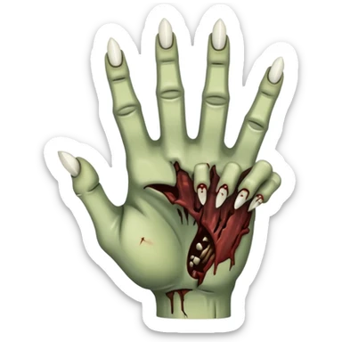 zombie middle finger sticker