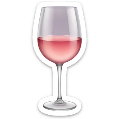 glass of rose wine sticker