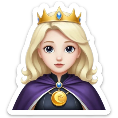 Eclipse Princess – shadow cape + lunar pin,Shadow Princesses. sticker