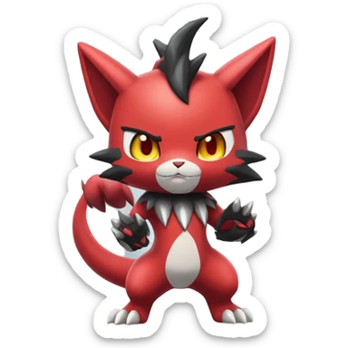  Kawaii Edgy Cool Beautiful Guilmon-Torracat-Zoroark full body sticker