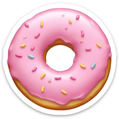 Pastel pink donut sticker