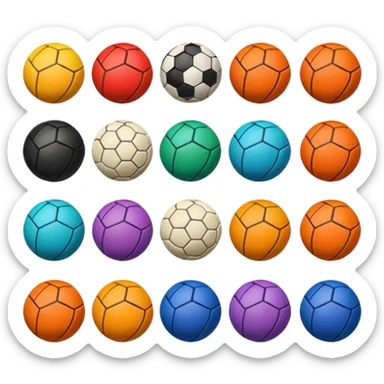 balls from different sports sticker