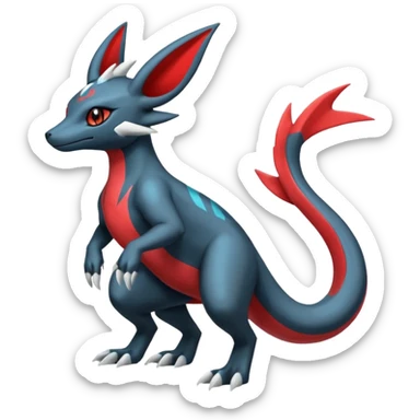 Salandit-Salamence-Umbreon-Silvally-fusion (full body) sticker