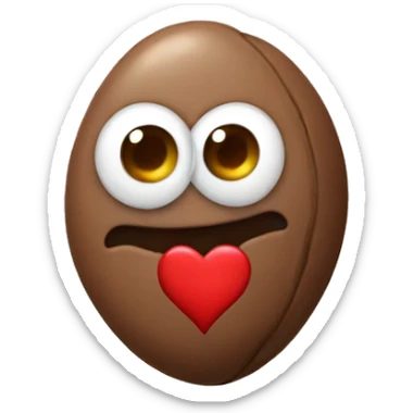 beans with a heart  sticker