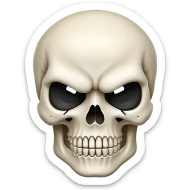 Skull face angry sticker