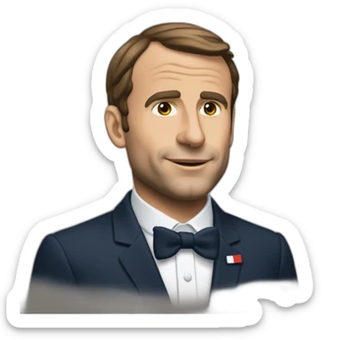 macron a la montagne sticker