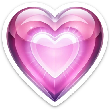 crystal heart sticker