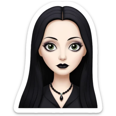 morticia addams sticker