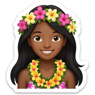 Hawaiian girl sticker