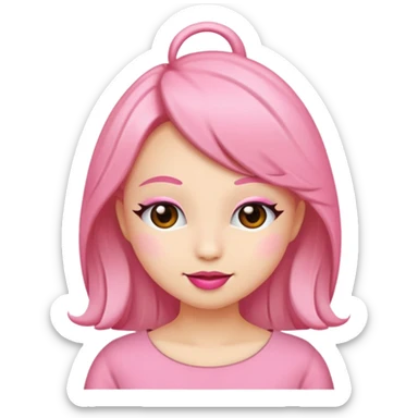Cute pink coquette emojis sticker