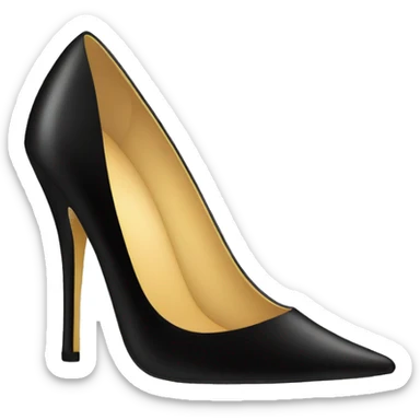 Black high heel shoe sticker