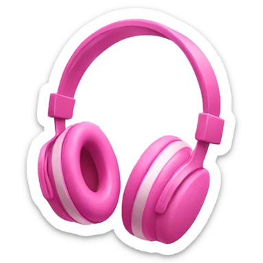 pink headphones with a bow sticker