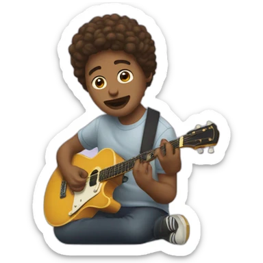Emoji qui écoute de la musique sticker