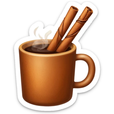 cinnamon stick with a cup of coffee sticker