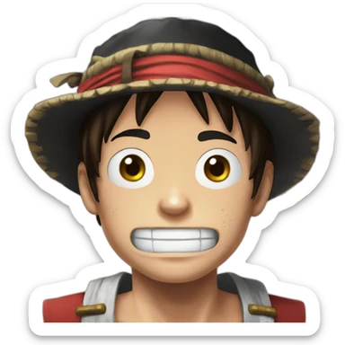 luffy the pirate portrait sticker