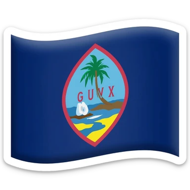 Saint Guam emoji flag sticker
