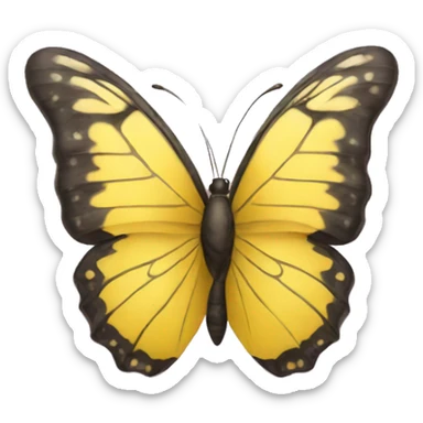 Yellow butterfly sticker