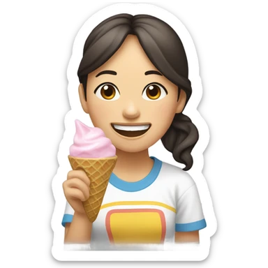 abby chau eating ice cream sticker