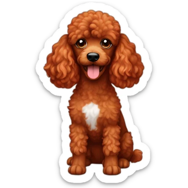 red poodle mix sticker