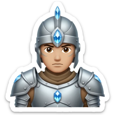 crystal-armored warrior sticker