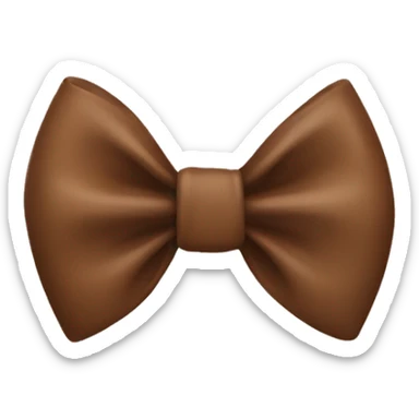 Brown bow sticker