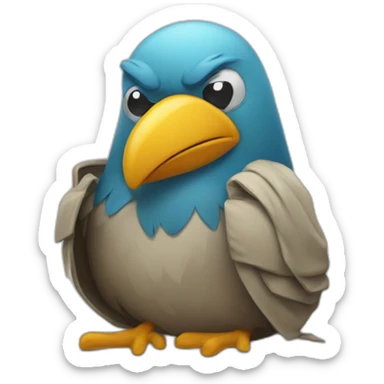 drunk and homeless twitter bird sticker