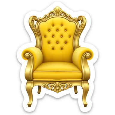 A yellow throne chair sticker