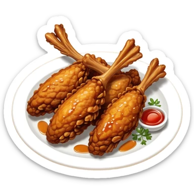 crispy fried chicken wing sticker