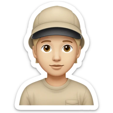 Diseñador con gorro de visera hacia atrás sticker