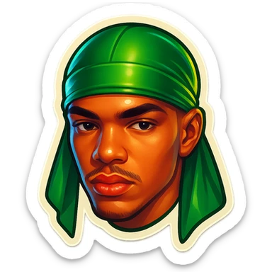 lol face
Change His durag To Green sticker