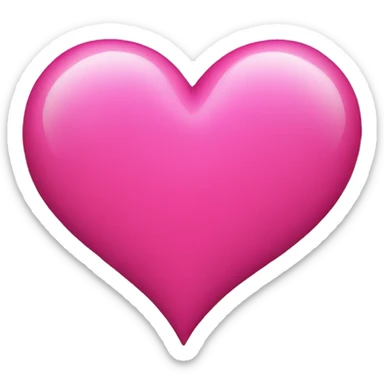 Hot Pink Heart  sticker