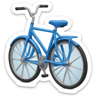 Blue bicycle sticker