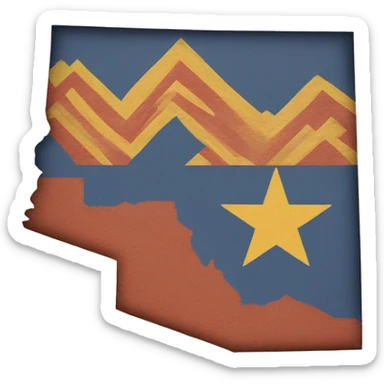 The shape of the State of Arizona sticker