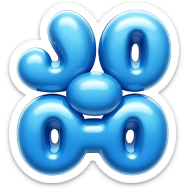 “Woof” in bubble letters sticker