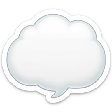 comic thought bubble with three dots, no text sticker