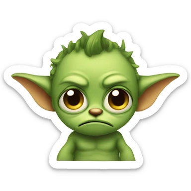 Sad cute gremlin sticker