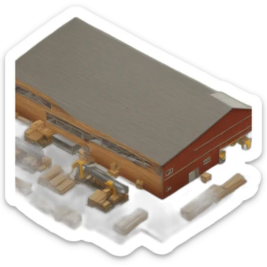 modern lumber factory sticker